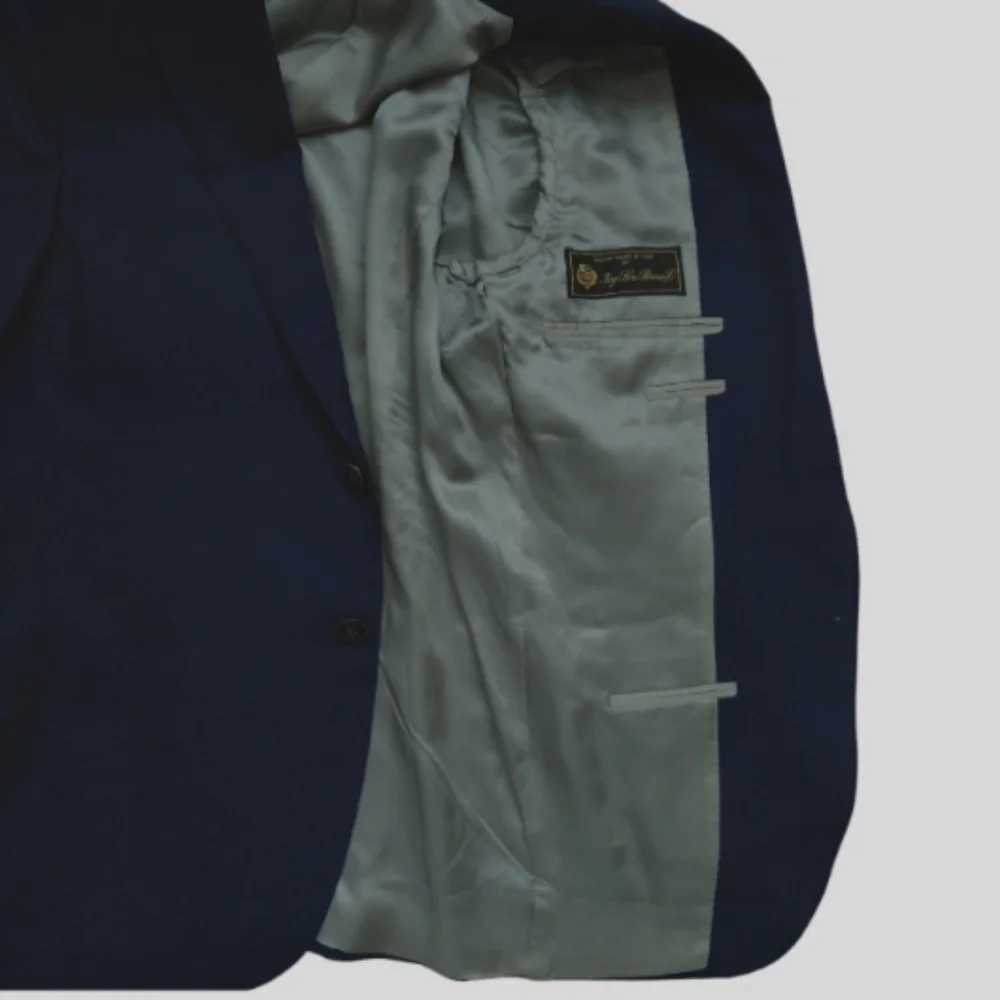 EREDI PISANO Lana Wool Navy Blue Loro Piana Fabric Jacket Blazer size IT 48